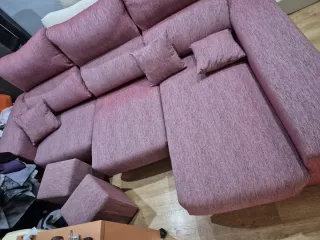 Sofá modular rosa entrega gratis
