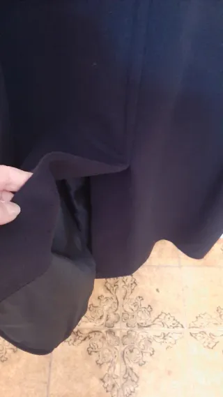 Cappotto donna colore blu a doppio petto bottoni d