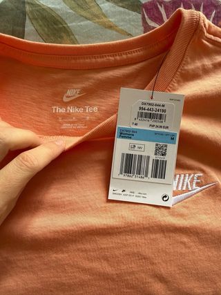 Camiseta Nike Naranja Talla S con etiqueta