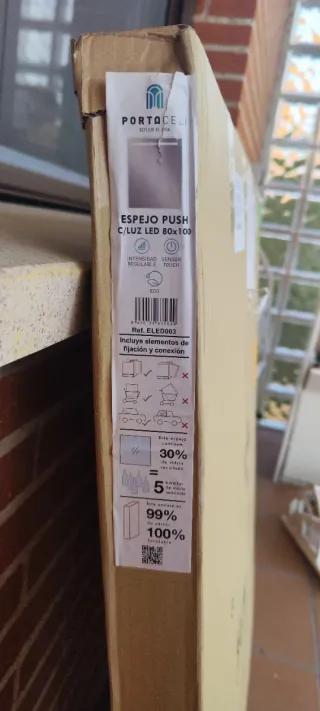 Espejo de Baño con luz 80x100cm Nuevo