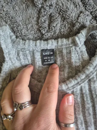 Vestito lungo Shein a costine e bretelle tg S