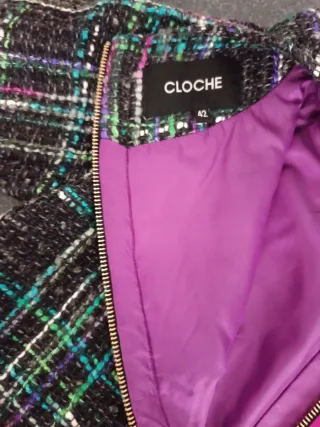 Vestido Cloche cuadros multicolor