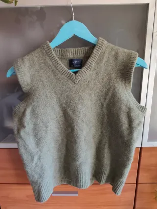 Chaleco de lana DUSTIN verde oliva