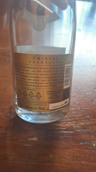 Bottiglia vuota Cristal Louis Roederer