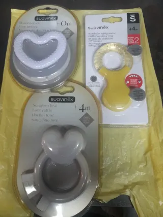 Mordedores Suavinex Corazón y Aro +0m/+4m