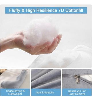 Almohada Embarazo Gris Forma J