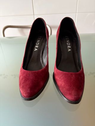 ZENDRA Zapatos Salón Granate Talla 37