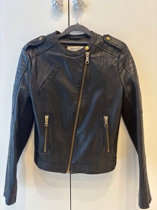 Cazadora Mango Negra Talla XS