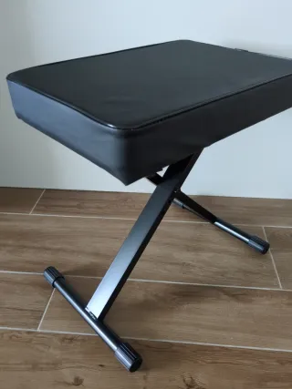 Banqueta Piano Negra Plegable Regulable