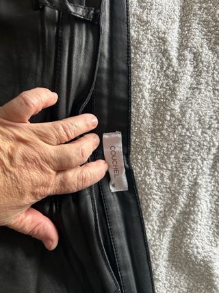 Pantalones encerados negros talla grande 56