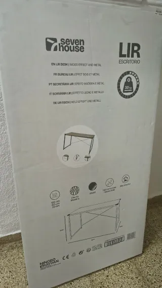 Escritorio Industrial 120x60 Madera y Metal