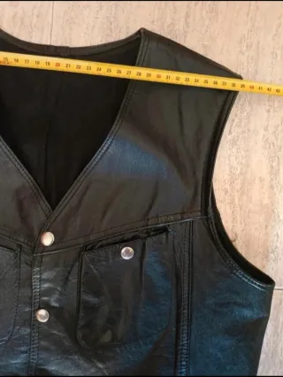 Chaleco vaquero cuero auténtico S Medidas indicada