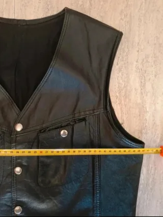 Chaleco vaquero cuero auténtico S Medidas indicada