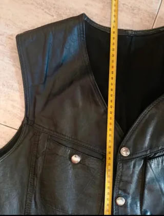 Chaleco vaquero cuero auténtico S Medidas indicada