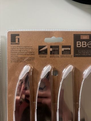 Set 4 coltelli e 4 forchette Bergner BBQ