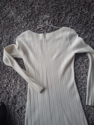 Vestido punto blanco roto Talla M