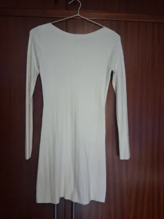 Vestido punto blanco roto Talla M