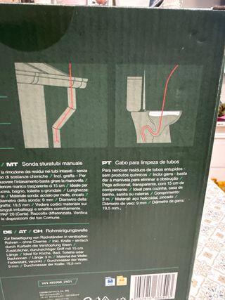 Parkside Desatascador Tuberías 3m