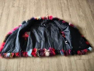 Chaleco de pelo natural multicolor