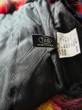 Chaleco de pelo natural multicolor