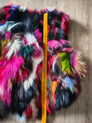 Chaleco de pelo natural multicolor