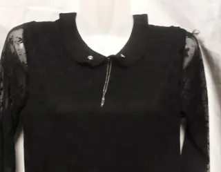 Vestido negro Clock House encaje