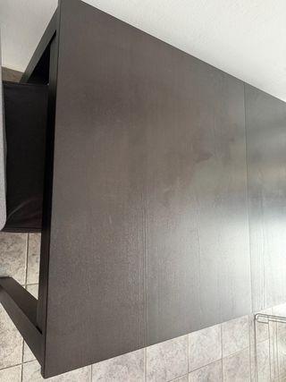 Mesa comedor extensible negra 140x84 a 220x84