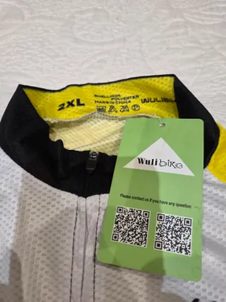 Maillot Ciclismo Manga Corta Amarillo/Negro 2XL