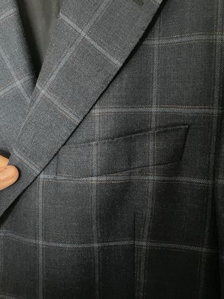 Traje Vintage Burberry Cuadros Azul Marino