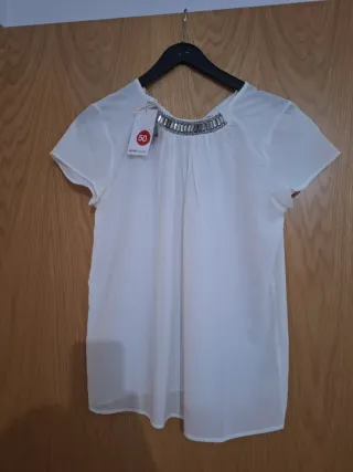 Camisa SuiteBlanco Talla 50 Adornada