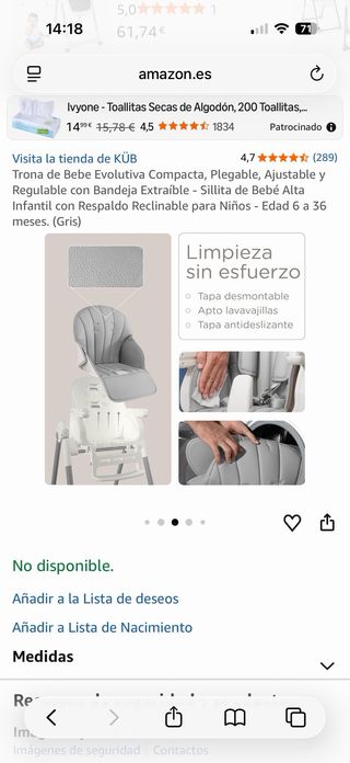 Trona KUB rosa con 7 alturas – como nueva