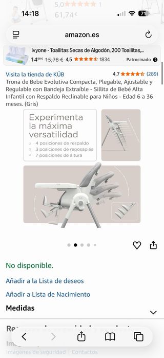 Trona KUB rosa con 7 alturas – como nueva