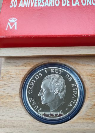 Moneda 2000 Pesetas Plata. 50 Aniversario ONU