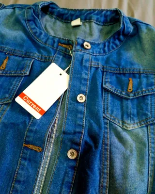 Giacca jeans donna blu taglia XL