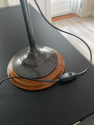 Lámpara de mesa cristal y metal