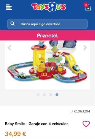 Pista de coches y garaje Baby Smile