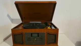 Tocadiscos Lauson Marrón y Negro, vitang