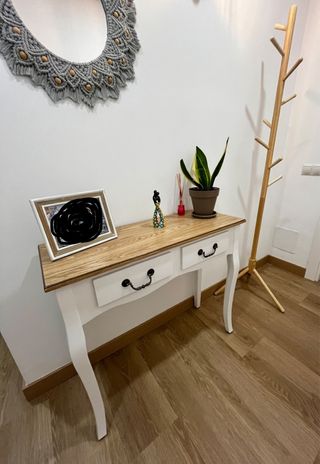 Consola recibidor y perchero madera