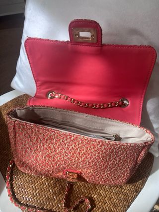 Bolso de rafia Cortefiel