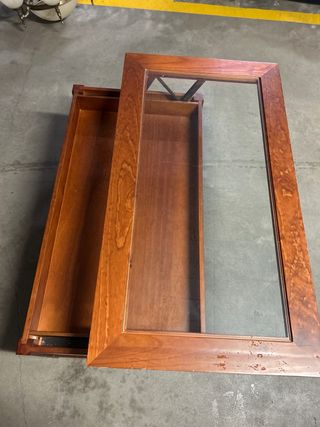 Mesa de centro madera y cristal