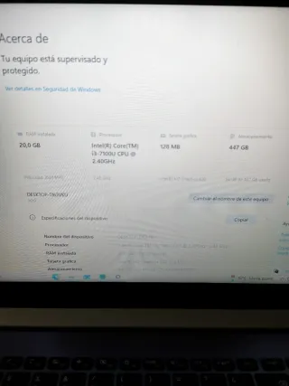 Portátil Lenovo 15,6 i3 20GB RAM 450GB SSD