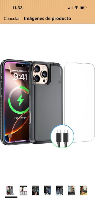 Funda Batería NEWDERY iPhone 16 Pro 5000mAh