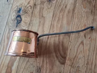 Medidor Leche Latón Antiguo