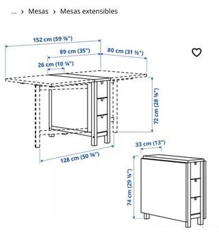 Mesa alas Ikea NORDEM