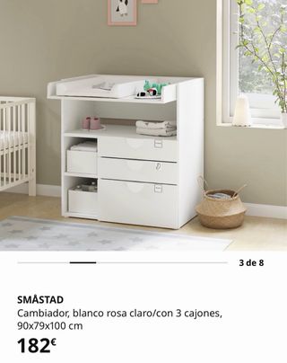 Cambiador SMÅSTAD blanco 3 cajones