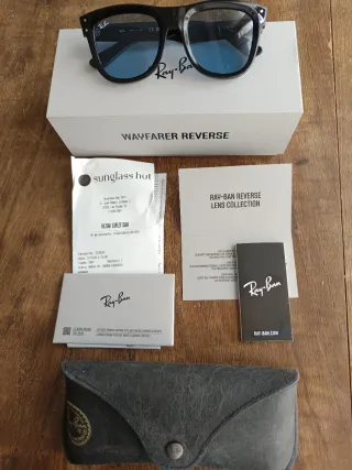 Gafas de sol Ray-Ban Wayfarer Reverse negras  azul