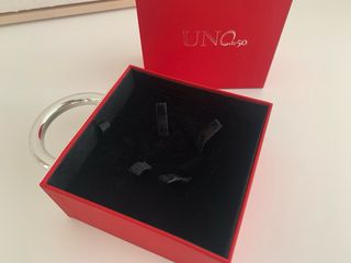 Cajita joyero UNO de 50 roja y plateada