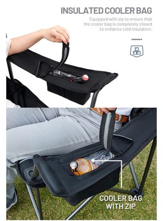 Silla Camping Plegable 200kg Acolchada TIMBER RIDG