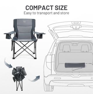 Silla Camping Plegable 200kg Acolchada TIMBER RIDG