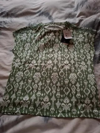 Camiseta Cortefiel Talla XS Verde